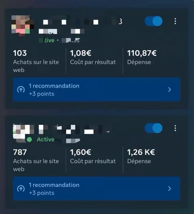 103 achats 1,08€ · 787 achats 1,60€