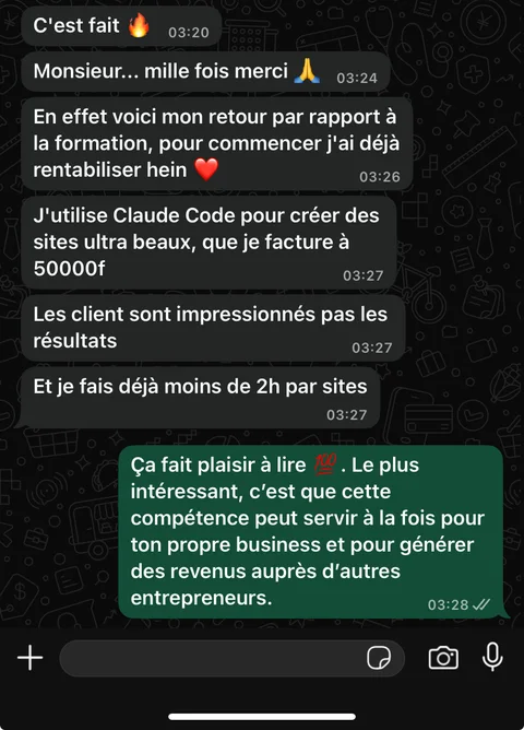 Retour d'un client